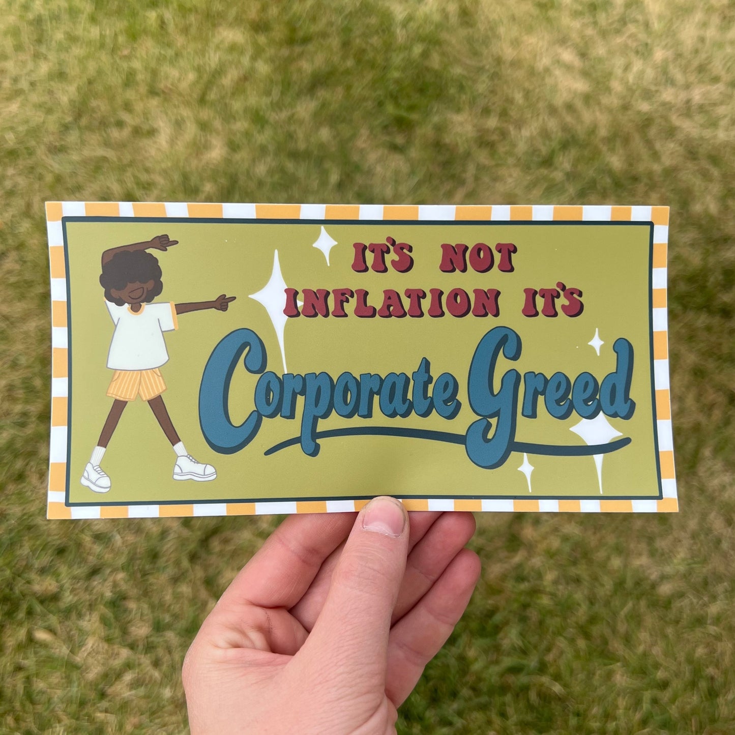 Corporate Greed Bumper Sticker