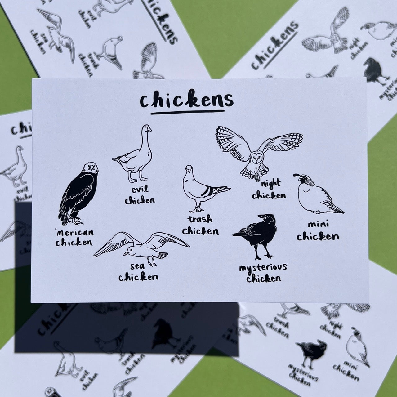 Chickens (But Not Really) Postcard