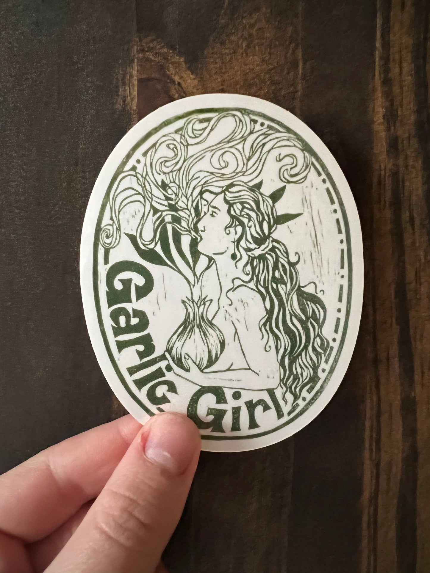 Garlic Girl Sticker