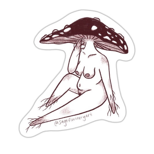 Mushroom Lady Sticker