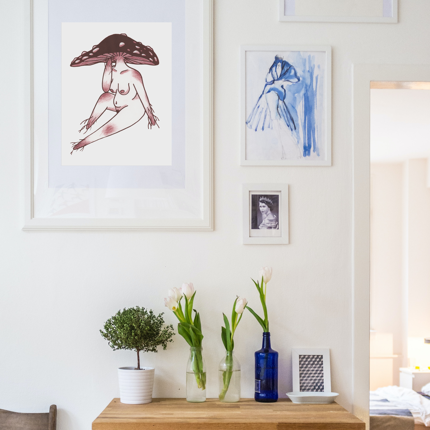 Mushroom Lady Reproduction Print