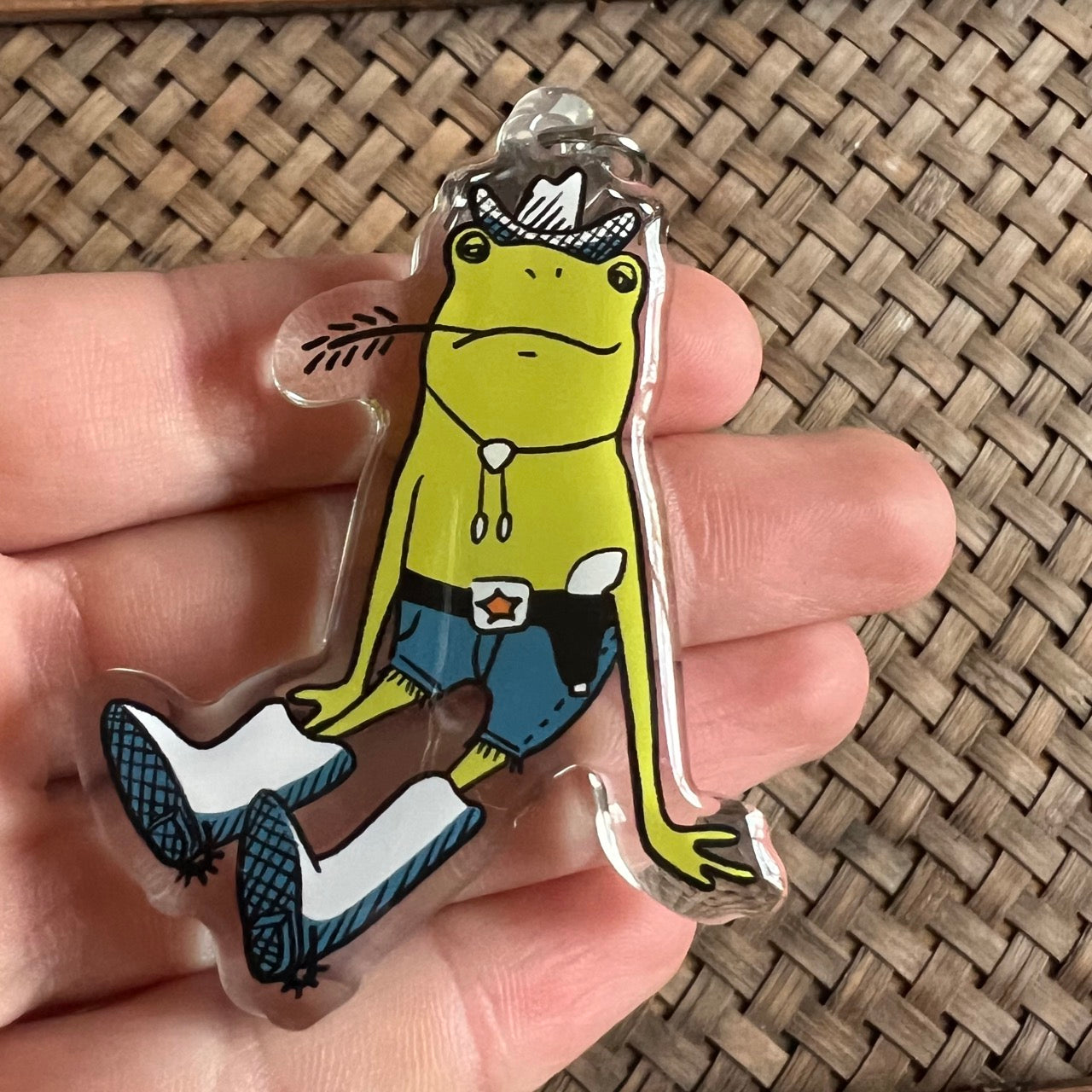 Cowboy Frog Keychain