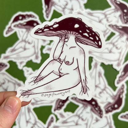 Mushroom Lady Sticker