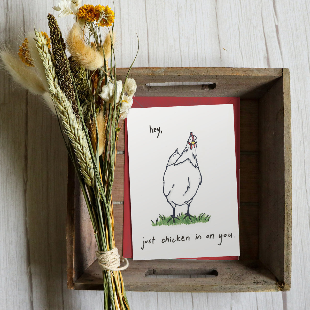 Chicken Key Card Chicken Card – Sage Flannery