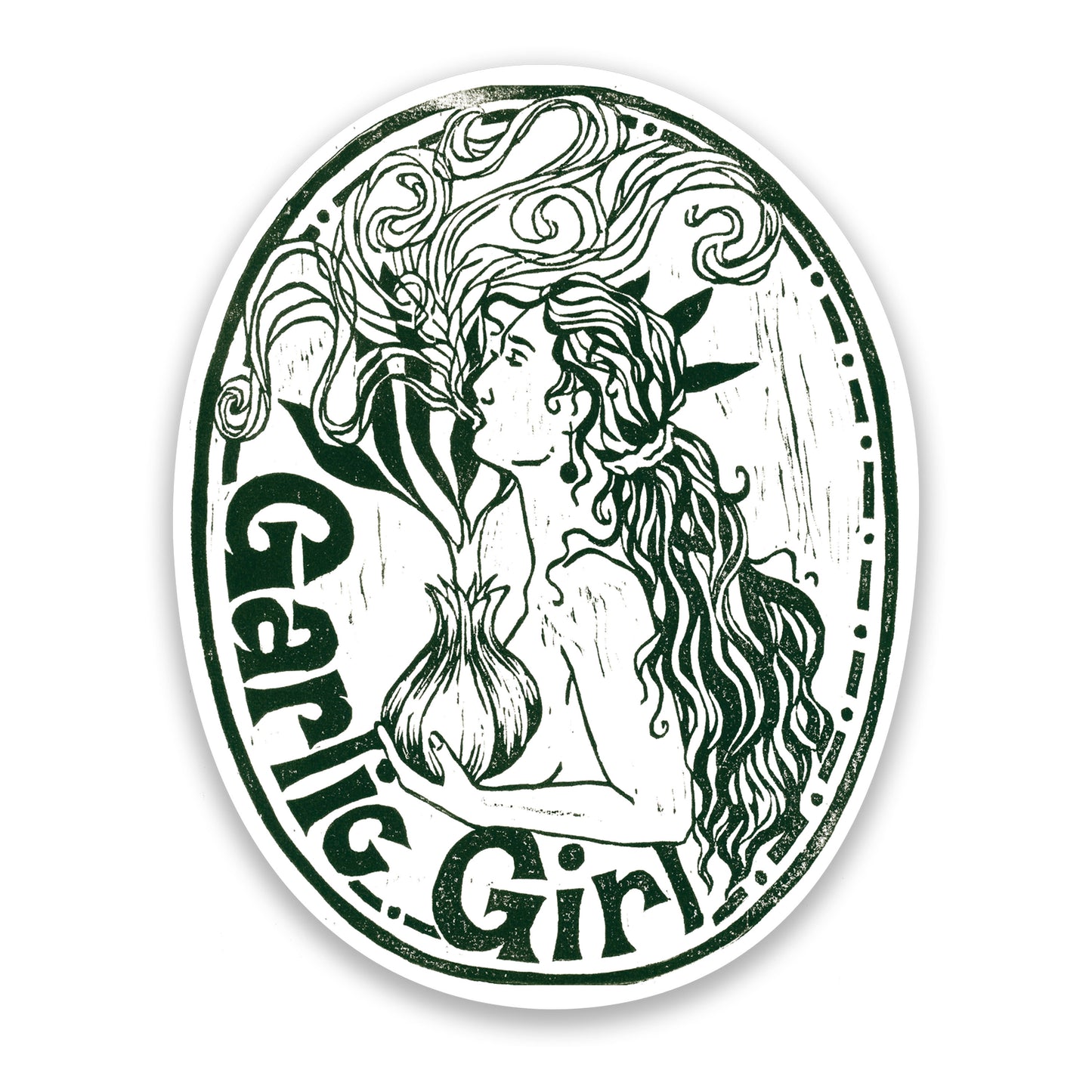 Garlic Girl Sticker